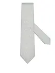 Шелковый галстук Zegna, серый - фото