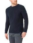 Пуловер Timezone Strickpullover Rundhals 3D Muster Regular Fit, темно-синий - фото