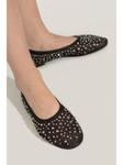 Балетки, украшенные кристаллами Tory Burch, черный - фото 2