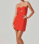 Платье Mekhi без бретелей красное ASTR - фото 3