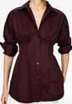 Блуза ARKET Button-down blouse, Burgundy/Bordeaux - фото 3