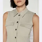 Джинсовое платье Vanna Max&Co., бежевый - фото 4