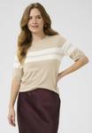 Футболка Kaffe LIZZA STRIPED, Feather Gray Mel/Chalk Stripe/Beige - фото 3