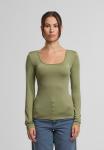 Топ Urban Classics Long sleeved top, Khaki - фото 4
