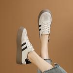 Женские скейтерские кроссовки FOXER бежевые, цвет экрю/серебро - фото 3