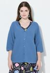Кардиган Ulla Popken 3/4 SLEEVE V-NECK, Cornflower Blue/Blue - фото