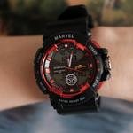 MARVEL Часы Hero Collection Electronic Movement Rubber Strap Watch Men's Watch Black Dial MV-81109B2 - фото 7