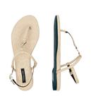 Сандалии женские Patrizia Pepe кожаные, бежевый - фото 4