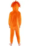 Флисовый комбинезон со львом Animal Crazy, оранжевый - фото 3