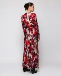 Длинное платье с принтом икат Mirto, красный - фото 2