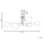 Подвесная лампа Beliani, 61x61x33 см, черный - фото 3