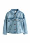 Джинсовая куртка REGULAR FIT FRINGED Next, синий - фото