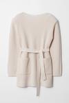 Шерстяное мини-платье с поясом & Other Stories, бежевый - фото 3