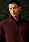 Джемпер Next QUARTER ZIP FIT, Burgundy Red/Red - фото 4