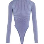 Mugler Боди 'Silver/Blue' - фото 4