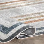 Ковер Aliénor Striped Area Rug nuLOOM, 239x305 см, синий - фото 4