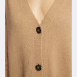 Шерстяной кардиган korem свободного кроя Pinko, бежевый - фото 4