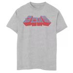 Футболка с текстовым логотипом и графическим рисунком Marvel Captain Marvel Hangul для мальчиков 8–20 лет Marvel - фото