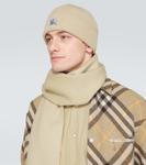 Кашемировая шапка ekd в рубчик Burberry, бежевый - фото 3