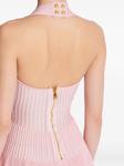 Balmain трикотажное платье мини А-силуэта, розовый - фото 6