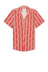 Рубашка из сетчатой ​​ткани Scribble Cuba Oas, красный - фото