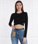 Свитер Elisabetta Franchi Cropped Fit, черный - фото 3