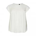 Блуза Vero Moda Curve Debbie Pleat, белый - фото 3