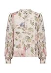 Блуза Cream Button-down blouse, Sepia Rose Flower/Pink - фото 5