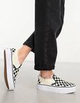Черно-белые кроссовки в шахматную клетку Vans Classic Slip-On Platform - фото