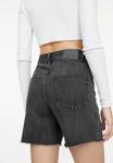 Джинсовые шорты HIGH WAIST  PULL&BEAR, черный - фото 4