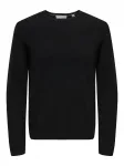 Вязаный свитер ONLY & SONS "ONSERIC REG 12 STRUC CREW KNIT", черный - фото 5