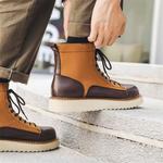 Мужские ботинки Cahhrrn X Martin Boot Men Beige Weishibangwei - фото 5