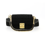 Givenchy Вышитая холщовая сумка Small 4G Black - фото 3