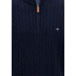 Свитер Fynch Hatton Cable half zip, синий - фото 3