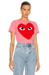 Топ Tee Comme Des Garcons Play, Pink - фото