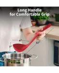 Большая нейлоновая ложка-половник для супа с удобной рукояткой Zulay Kitchen, красный - фото 5