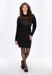 Faina Вязаное платье в черном цвете - фото 4