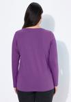 Джемпер Ulla Popken LANGARM BASIC & V-AUSSCHNITT, Purple - фото 2