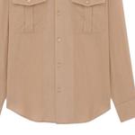 Рубашка с длинными рукавами на пуговицах SAINT LAURENT, Светлая умбра - фото 7