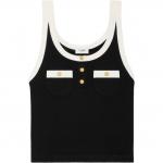 CELINE Женский топ черно-белый - фото