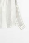 Блуза FLOWING STRIPED Massimo Dutti, белый - фото 8