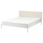 Двуспальная кровать, бело-бежевый, 140х200 см, KLEPPSTAD IKEA - фото