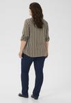 Блуза Kaffe Curve KCSIDA BLOUSE, Morel Chalk Stripe/White - фото 3