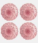 Набор из 4 керамических тарелок Maria Flor Dahlia Bordallo Pinheiro - фото