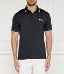 Футболка поло мужская Boss Green с окантовкой, черный - фото