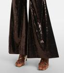 Брюки-клеш с пайетками Nina Ricci, Choco Brown - фото 5