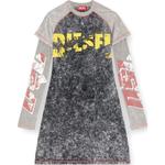 Многослойное мини-платье DIESEL, черный - фото 3