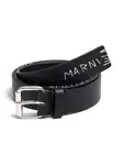 Ремень Marni Mending, черный - фото 3