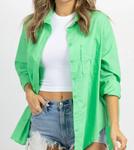 Рубашка Kelly Relaxed Button Down зеленого цвета Mimosa - фото 3