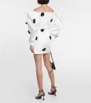 Мини-платье la robe из тафты в горошек Jacquemus, белый - фото 3